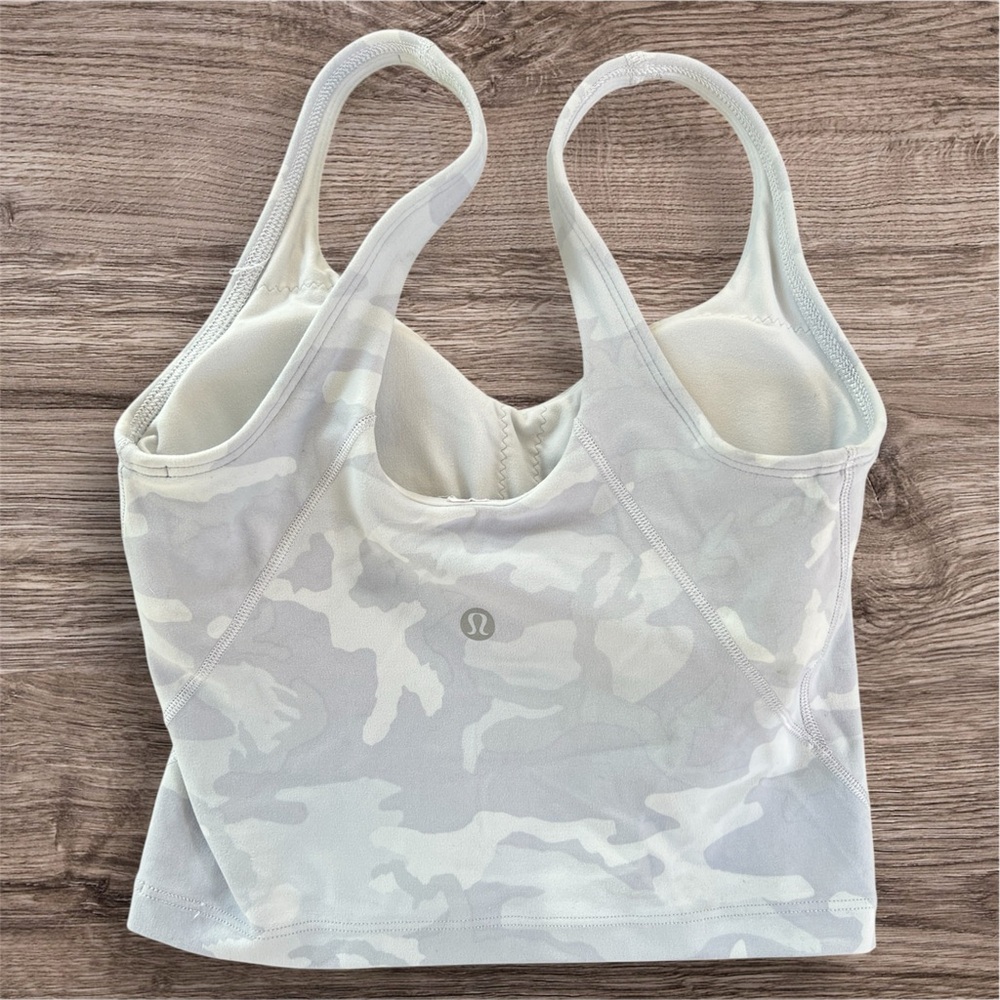 Lululemon Align Tank crop, size 0 , light grey camo